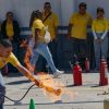 Transportistas escolares recibieron capacitación contra incendios, previo a reiniciar labores