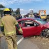 Se registra accidente automovilístico en la carretra Morelia-Pátzcuaro; adulto mayor queda herido