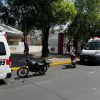 Repartidor de pizza resulta lesionado tras choque de motocicleta, en Morelia