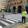 Balizan avenida Madero, previo a 485 Aniversario de la ciudad