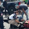 Motociclista de la tercera edad resulta herido tras derrapar en la Morelos Norte de Morelia