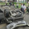 Vuelca camioneta en el Libramiento Norte de Morelia; hay lesionados leves