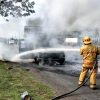 Arde camioneta limonera en carretera Apatzingán – Cuatro Caminos