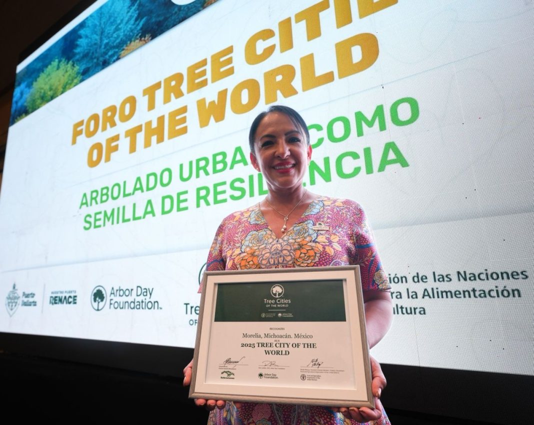 Morelia obtiene la distinción internacional “Ciudad Árbol”