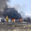 Bomberos apagan incendio de pastizal y de una recicladora, en 2 puntos de Morelia