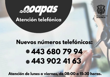 Activa OOAPAS dos números telefónicos para atención a usuarios