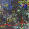 Vaguada en altura en combinación con el ingreso de aire húmedo del océano Pacífico generará lluvias en Michoacán