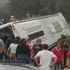 Se registra volcadura de autobús de pasajeros en la carretera Quiroga-Zacapu