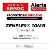 SSM alerta a la población sobre medicamento adulterado Zenplex®️ (Olanzapina)