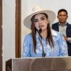 Grecia Quiroz y García Harfuch analizan cambios en seguridad para Uruapan