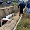 Taxi cae a canal pluvial en Metrópolis II, Tarímbaro