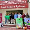 Entregan equipamiento e insumos a planteles de la región de Apatzingán