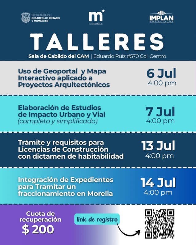 Gobierno de Morelia invita a capacitarse y construir con orden en Morelia