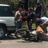 Motociclista choca contra camioneta en la avenida Madero Poniente de Morelia