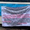 Delincuentes cuelgan “narcomanta” previo a las fiestas de la comunidad de Caltzontzin, en Uruapan