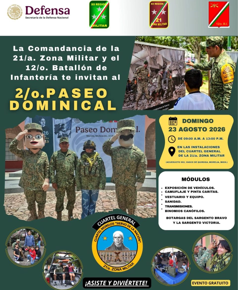 Defensa invita a su segundo paseo dominical en Morelia