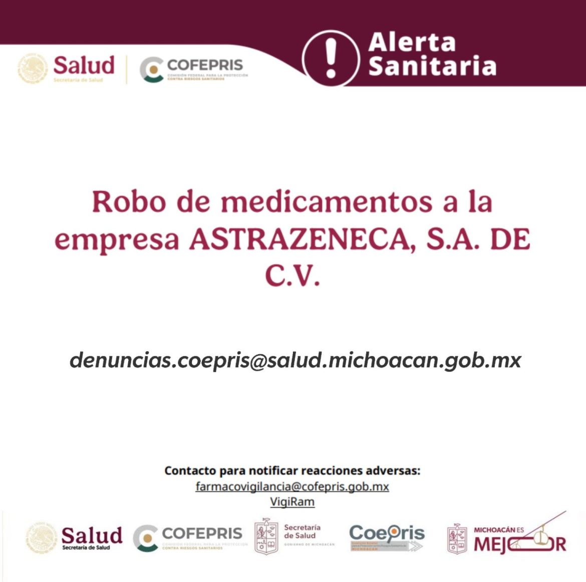 Emiten alerta sanitaria por robo del medicamento dapagliflozina