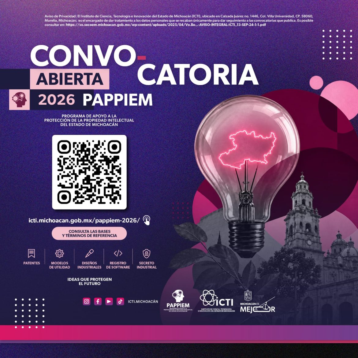 Convoca ICTI a proteger invenciones y desarrollos tecnológicos de Michoacán