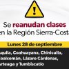 Este lunes se reanudan clases en la región Sierra-Costa de Michoacán