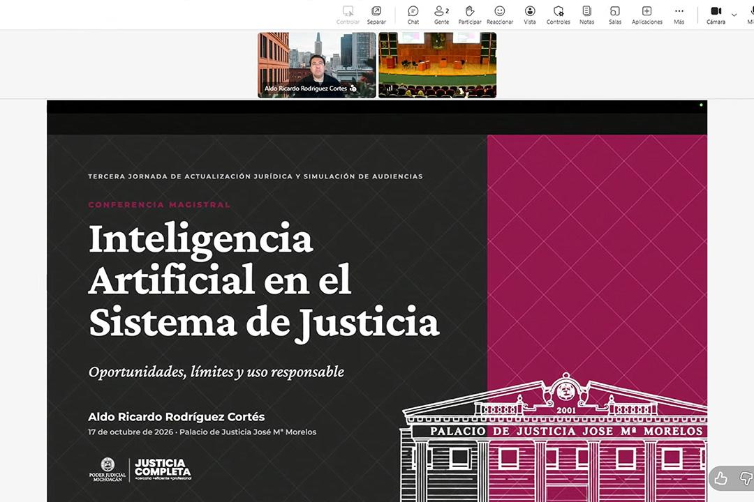 Poder Judicial de Michoacán analiza oportunidades y límites de la inteligencia artificial en el sistema de justicia